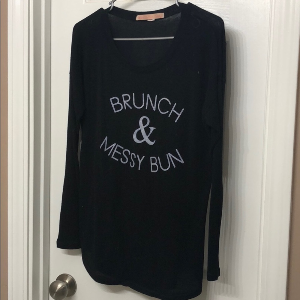 Brunch and Messy Bun sweater